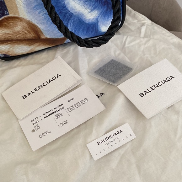 Balenciaga Blanket Square Floral-print Lambskin Bag / Small - Picture 2 of 12